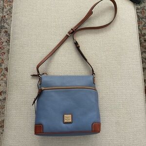 Dooney & Bourke Blue and Tan Crossbody Bag